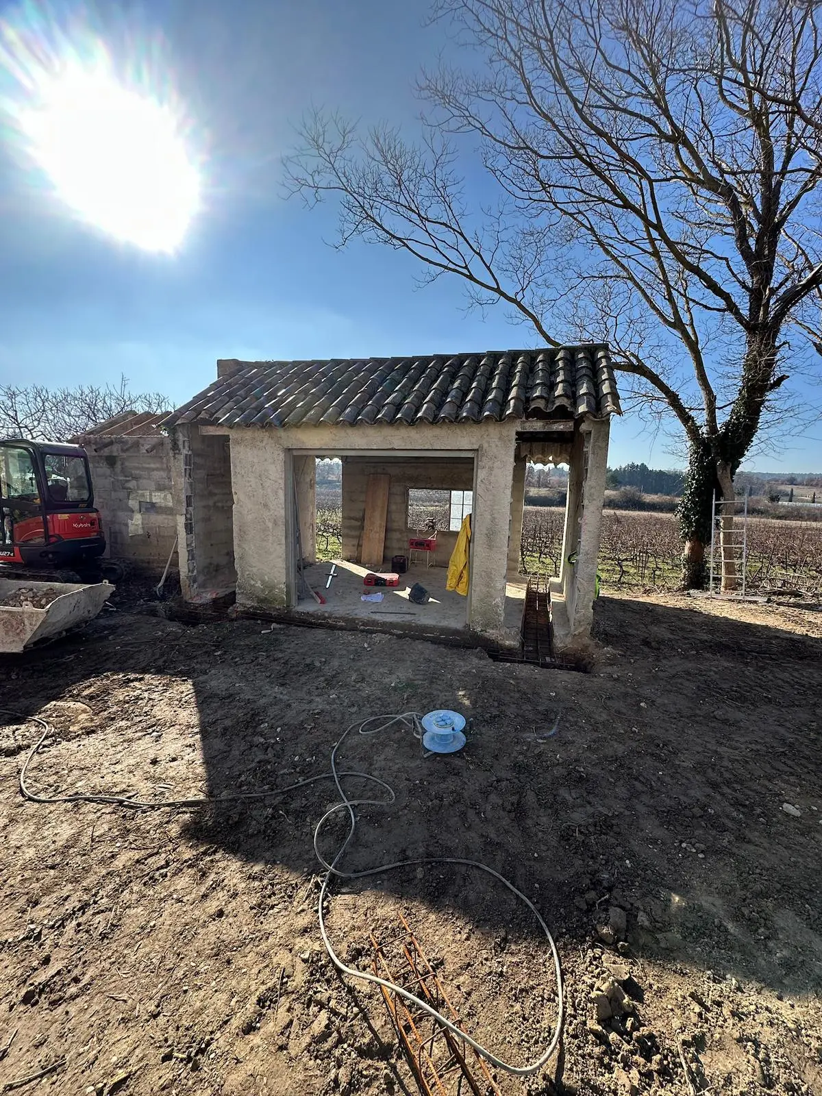 Pool-house — avant chantier Ilardi Construction